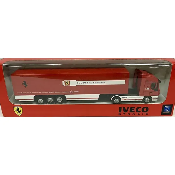 Iveco Stralis Con Trailer Scuderia Ferrari Esc 1:87 Newray