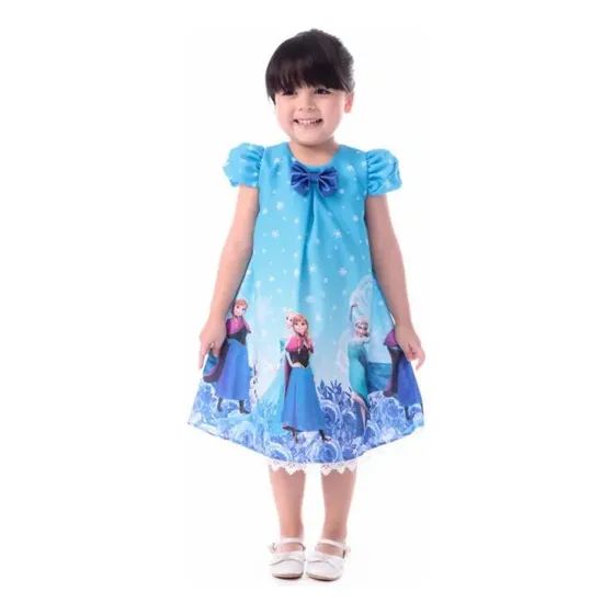 Vestido Sublimado Niña Variedad De Personajes Y Tallas