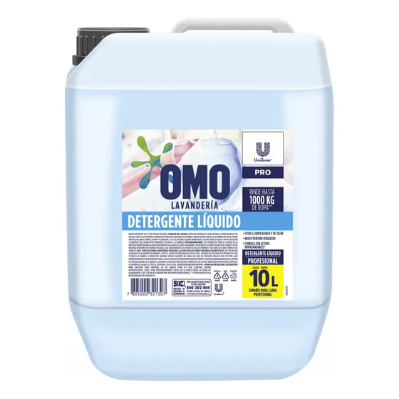 Omo Detergente Líquido Lavandería Profesional 10L