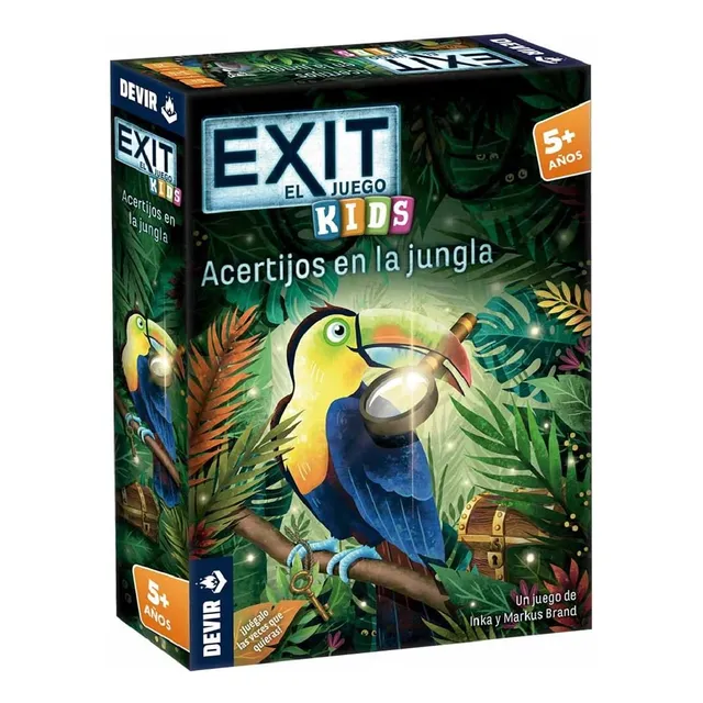 Exit Kids: Acertijos En La Jungla - Juego De Mesa - Original