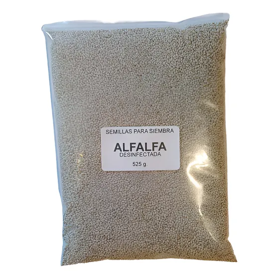 Semillas De Alfalfa Desinfectada Para Sembar 350m2  525grs