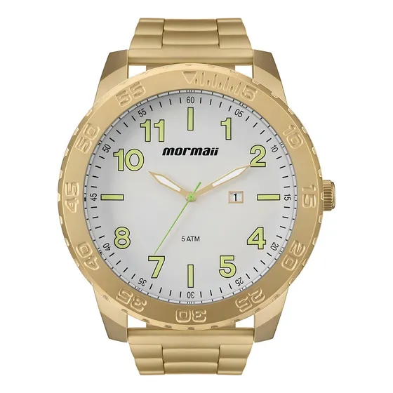 Relogio Mormaii Masculino Dourado On The Road - Mo2115be/4b