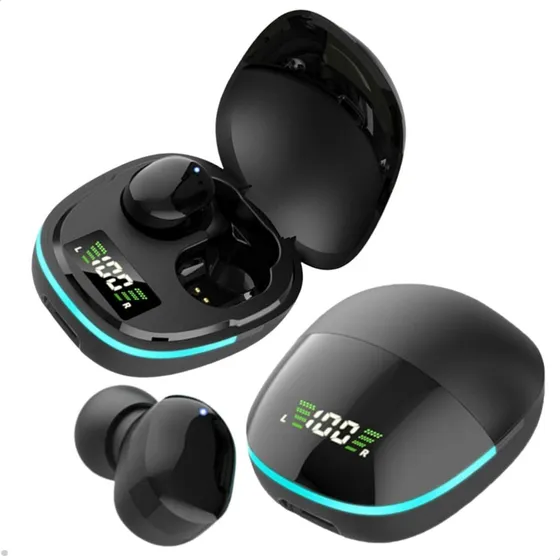 Fone De Ouvido Sem Fio Tws Bluetooth Estereo Premium Cor Preto