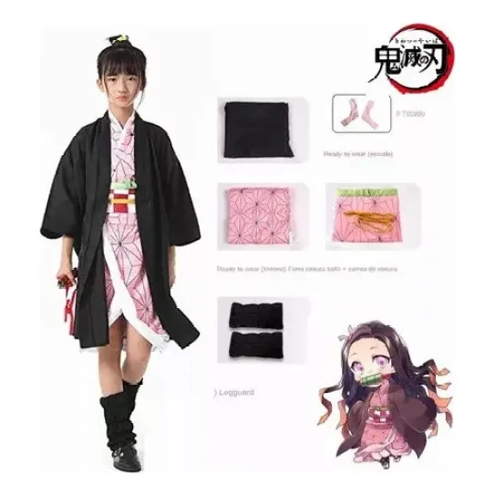 Disfraz Cosplay Para Niños Demon Slayer Kamado Nezuko