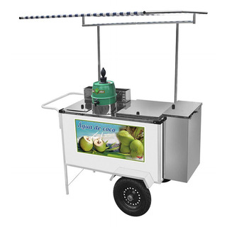Carrinho De Água De Coco Cefaz Branco Com Toldo Bl22p/t Carrinho De Água De Coco Cefaz Branco Com Toldo Bl22p/t