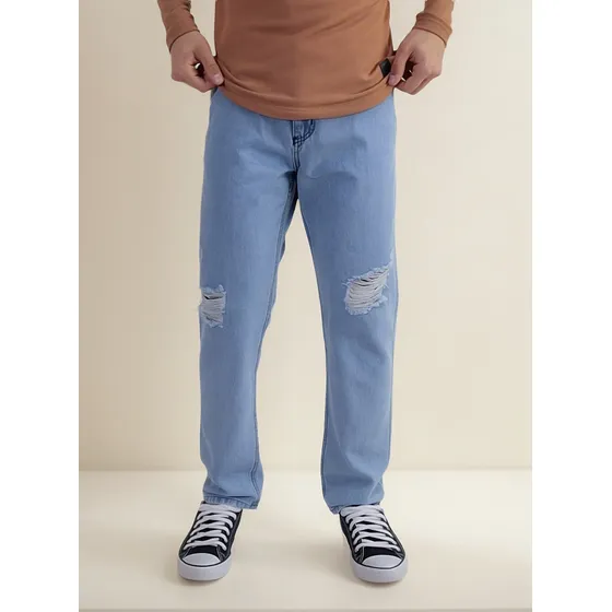 Jean Blouth Peter Mom Con Roturas Hombre