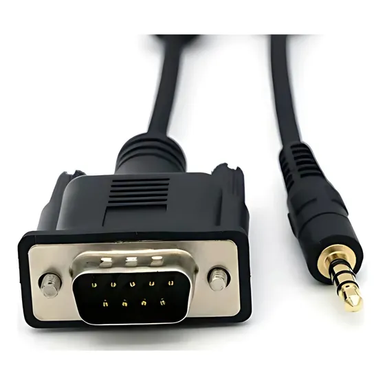 Kit Com 2 Cabos Rs232 Serial Db9 Macho X P2 Estéreo