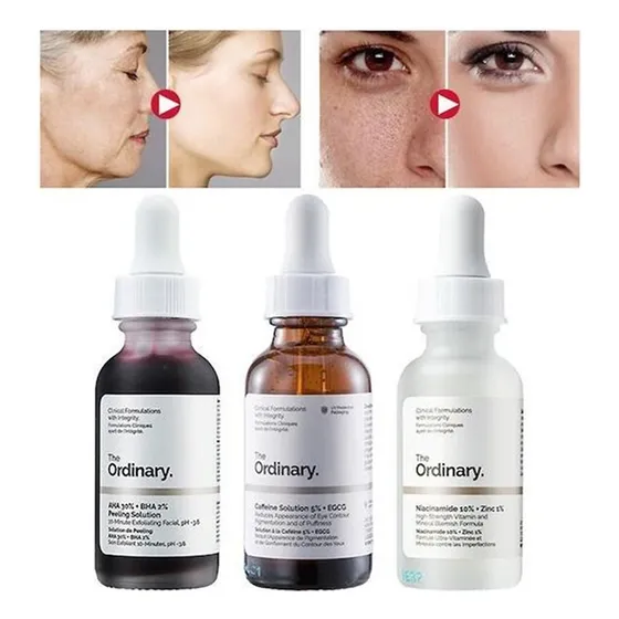 The Ordinary Vico  Trio  Aha Peeling + Cafeina + Niacinamida