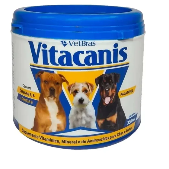 Vitacanis Suplemento Vitaminico Cães e Gatos 250g