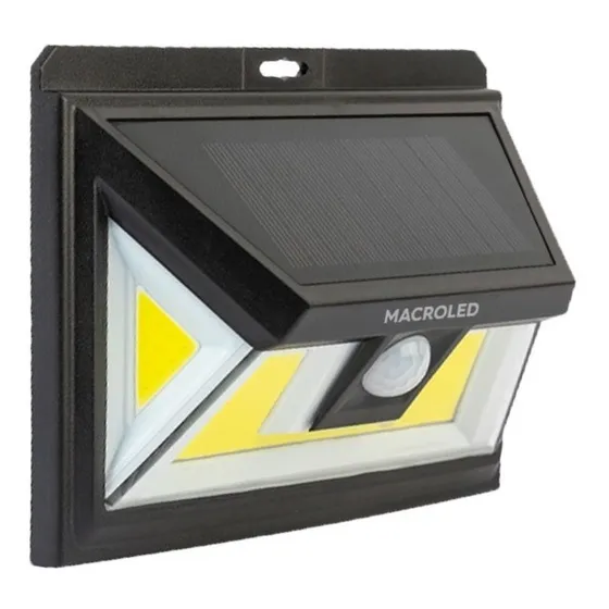 Aplique Proyector 5w Panel Solar Para Exterior Macroled Calido