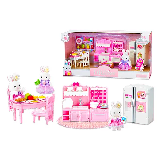 Juego Playset Infantil Conejo Con Cocina Completa Bay Dream