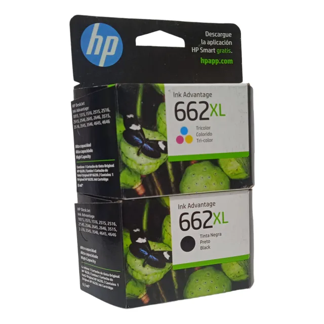 Kit Combo 662xl Hp Originales Negro Cz105al Y Tricolor Cz106