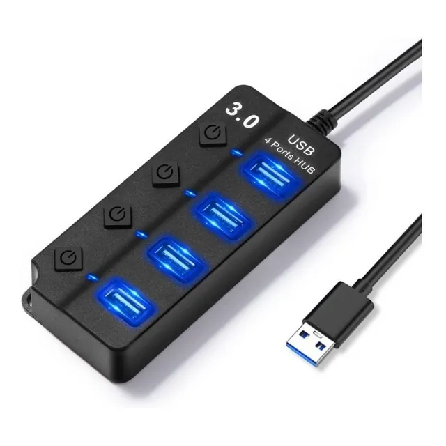 Hub 4 Puertos 30cm 5gbps Usb Con Indicador Led De Encendido