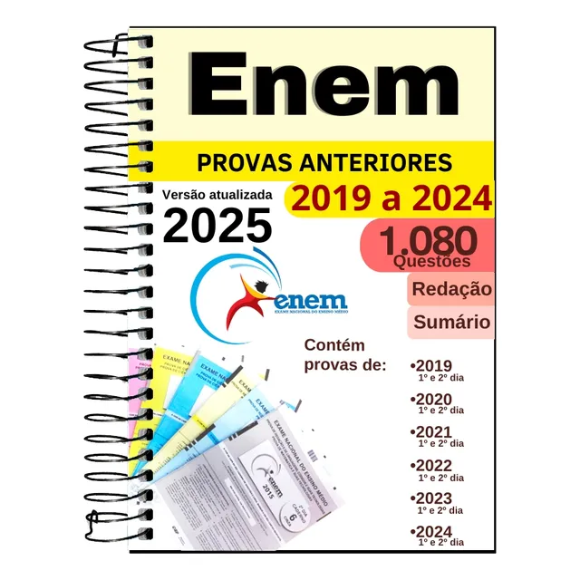 Apostila Enem Caderno De Provas Anteriores 6 Anos 1080 Questões