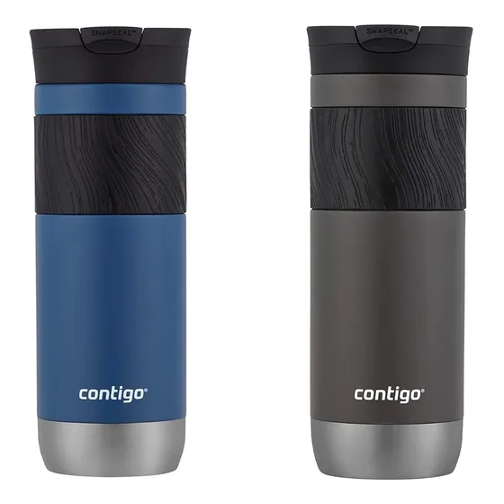 Termo Contigo Snapseal Byron 2.0 Acero Azul 20oz 591ml