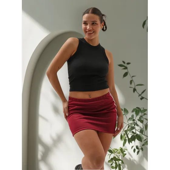 Mini Falda Estilo Deportiva Army Para Salir Mujer Naif