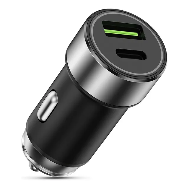Cargador Auto Rápido 33w Usb C Y Usb A Carga Rápida Pd Qc Compatibles iPhone Samsung Xiaomi Huawei Viaje Auto Power Delivery Qc3 0 Dual Puerto Universal