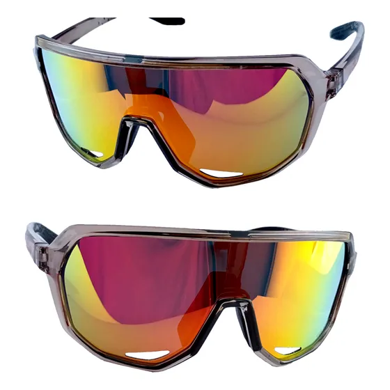 2 Pares Lentes Polarizados Deportivos Transparente Rojos