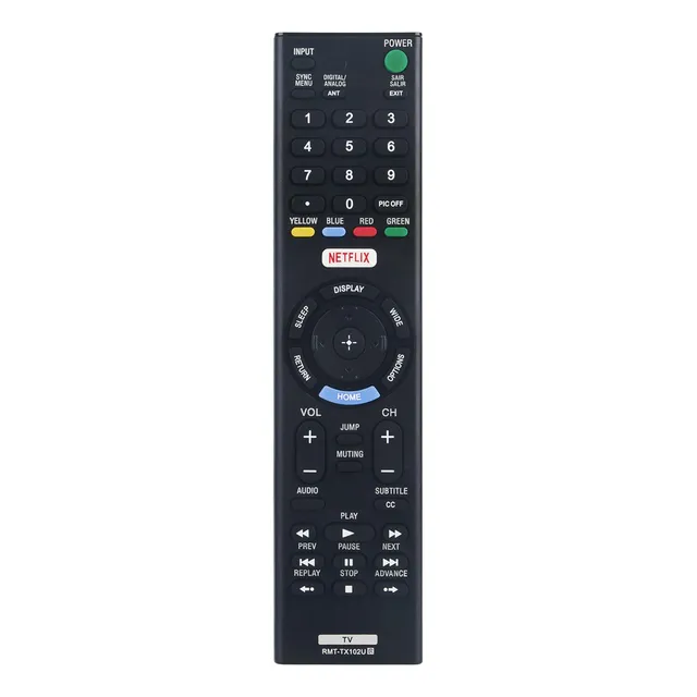 Mando De Repuesto Rmt-tx102u Compatible Con Televisores Sony Kdl-32r500c Kdl-40r510c Kdl-40r530c Kdl-40r550c Kdl-48r510c Kdl-48r550c 149298011 Kdl40r550c Kdl48r530c Kdl48r530c