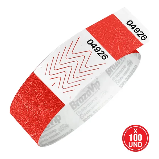 Brazaletes Tyvek Doble Numeración  ( Paq De 100 Brazaletes)
