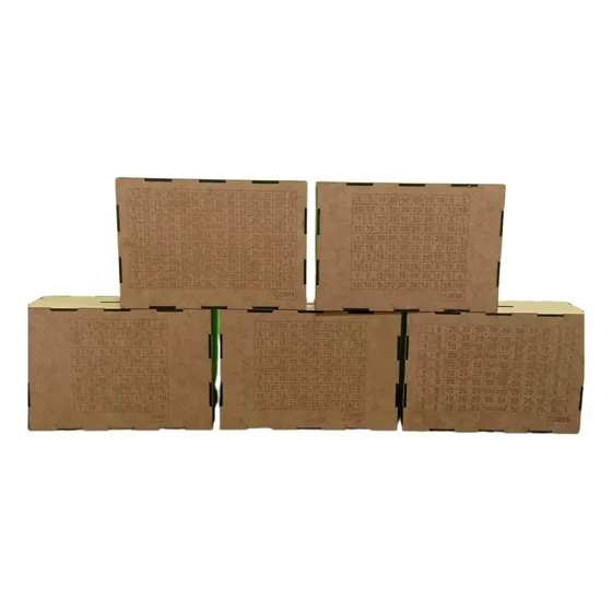 Caja Alcancía De Ahorro En Mdf Pack De 10 Unidades