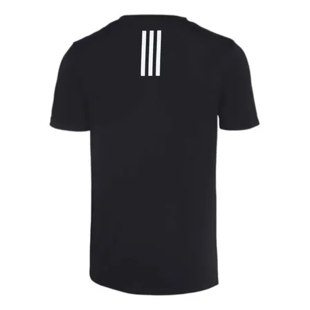 Camiseta adidas Masculina Train Essentials 3 Listras Ks7727 Preto Estampa Localizada S Lisa