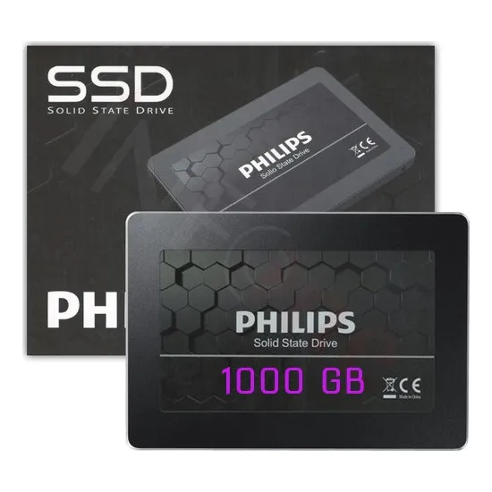 Disco Interno Solido Ssd 1000gb 2.5  Sata Philips Negro