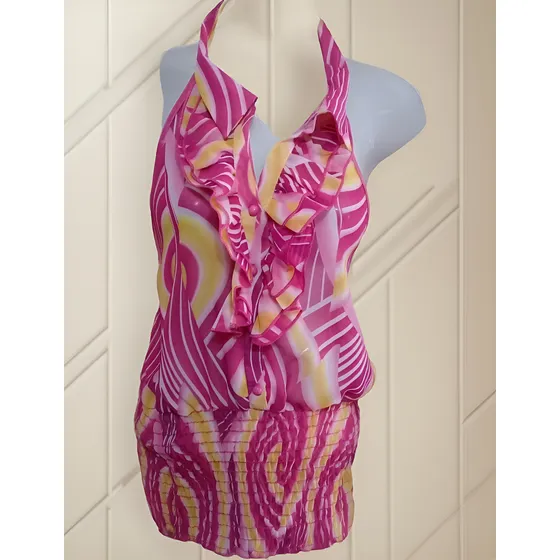 Blusa Sin Manga. Diseño Tela  Estampada