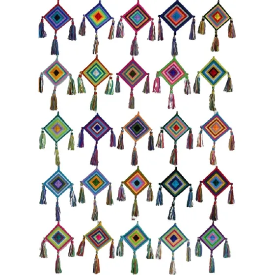 70 Ojos De Dios Huichol 20 Cm