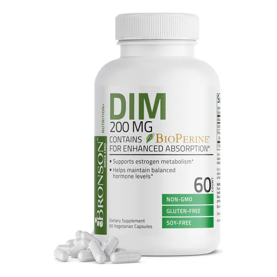 Suplemento Bronson Dim 200 Mg De Diindolimetano Con Bioperin