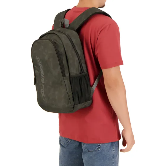 Mochila Olympikus Essential Estampa Cinza E Preta