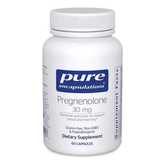 Pregnenolona 30 Mg Pure Encapsulations 60 Cápsulas Sin Sabor