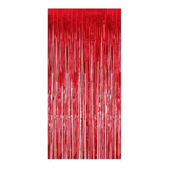 Guirnalda Cortina Metálicas Cortina De Cumpleaños Decoracion Color Rojo 101074