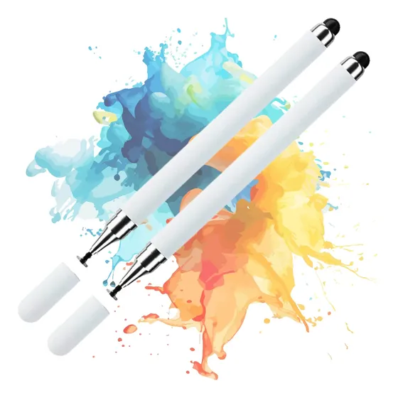 Kit 2 Caneta Touch Screen Ponta Dupla Desenho iPhone Android