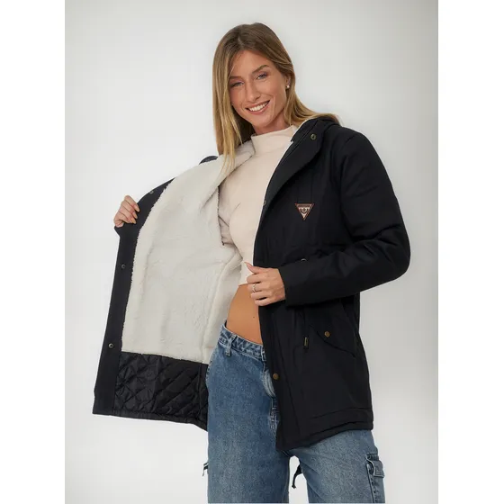 Customs Ba Camperas Mujer Parka Corderito Campera Invierno C