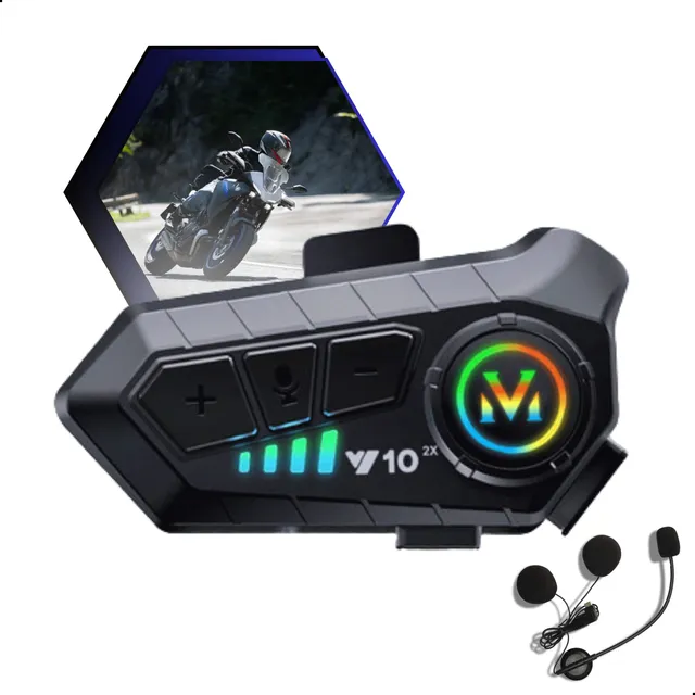 Intercomunicador Moto Comunicador De Capacete Y10 2x Par New