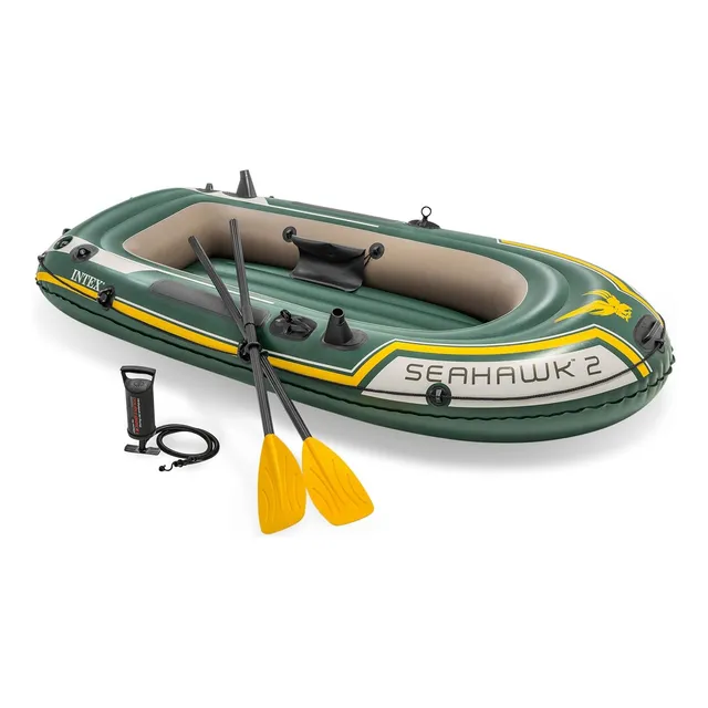 Bote Inflable Intex Seahawk Para 2 Personas Color Verde