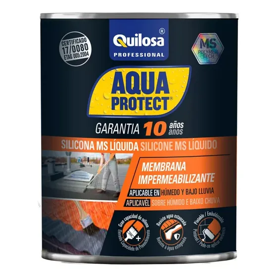 Impermeabilizante Siliconado Liquido Gris Quilosa 1 Litro