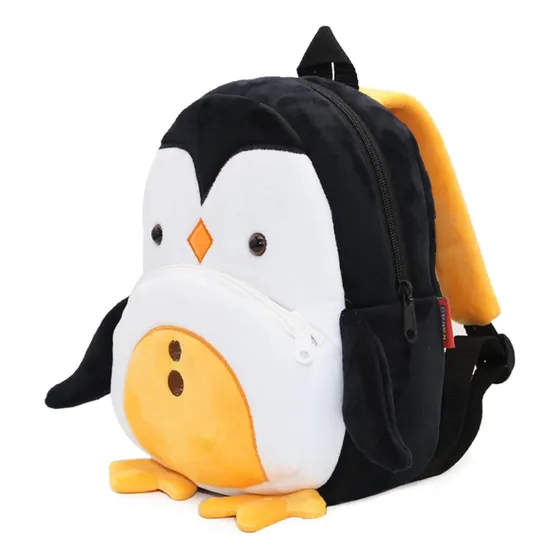 Mochila De Peluche Para Niños, Adorable, 2-6 Años, Pingüino