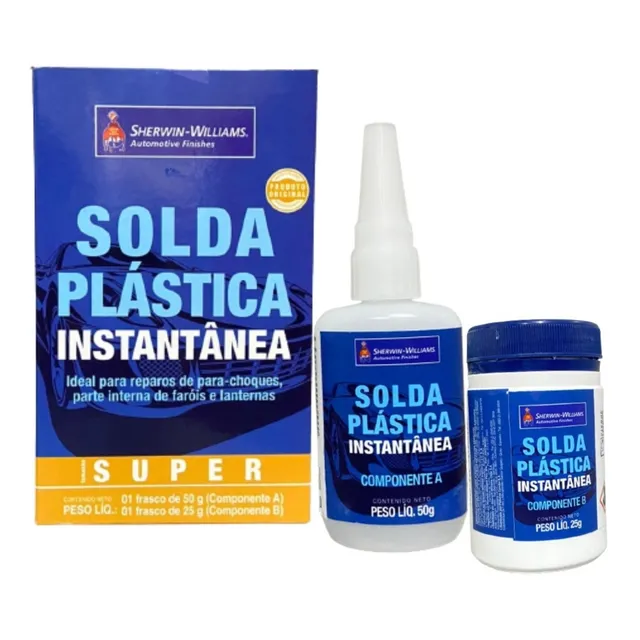 Solda Para Plastico Instantânea Veda Choque Lazzuril Super