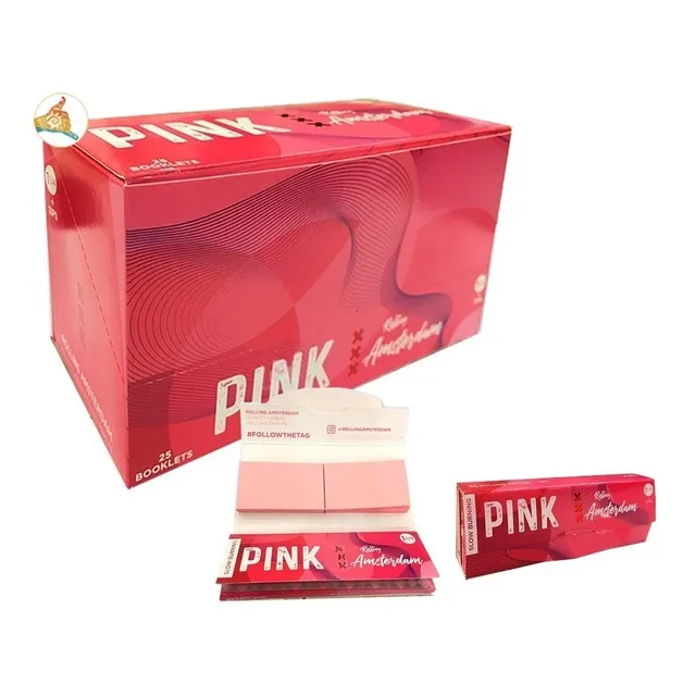 Papel + Tips Amsterdam Pink 25 Libritos / Lamanoworld