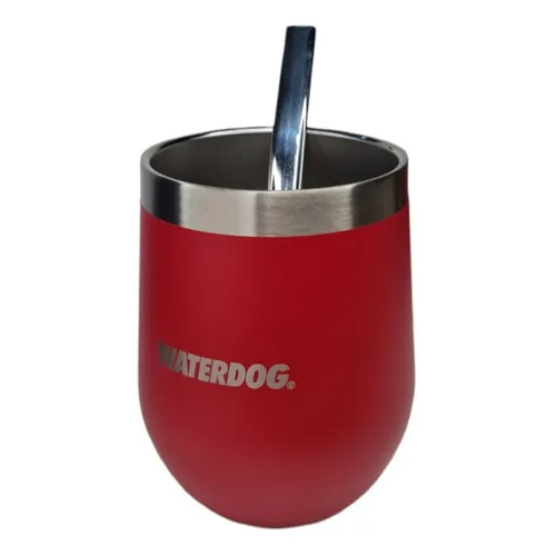 Vaso Termico Waterdog Copon Mate 350cc Acero Inox Tapa Color Rojo