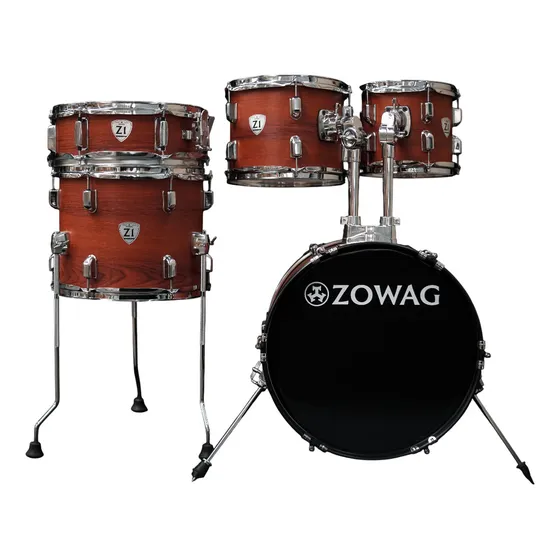Bateria Zowag Z1 Series Dark Wood Com Bumbo 16 P Shell Pack Cor Cherry