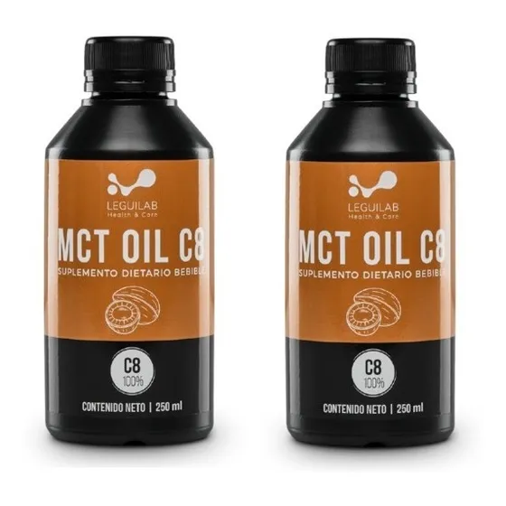 Mct Oil Puro C8 X 250 Ml Leguilab - Keto Vegan X 2u