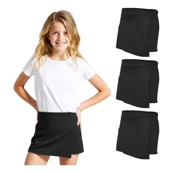 Kit 3 Short Saia Infantil Helanca