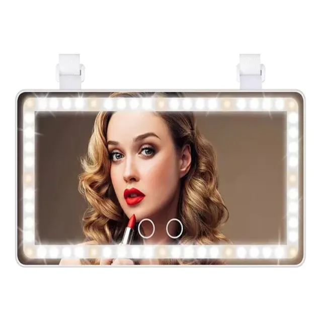 Espejo Tocador Para El Carro Con Luz Led Recargable