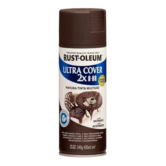 Spray Pintura Ultracover Café Satin 2x Colores Rust Oleum