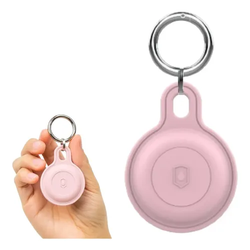 Airtag Keychain Holder 4 Pack Airtag Lock Case Motande Black