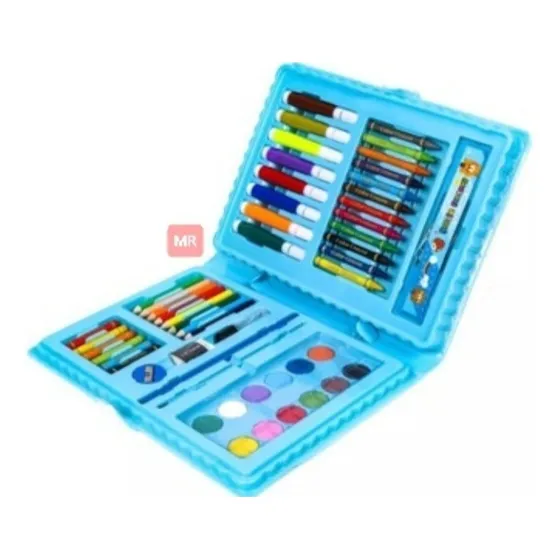 Set De Arte De 68 Piezas Dibujo Pintura Para Niños Escolares Azul