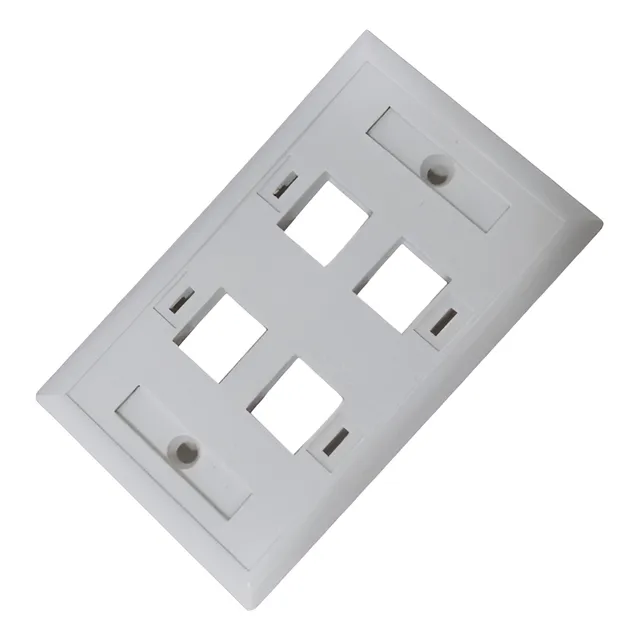 Face Plate Netlinks 4 Puertos Blanco (pack 4 Unidades)